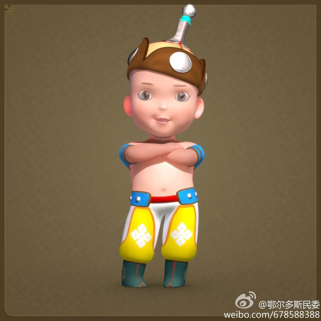 【民族卡通】超可爱的蒙古宝贝 —— 他叫ordos mongol boy