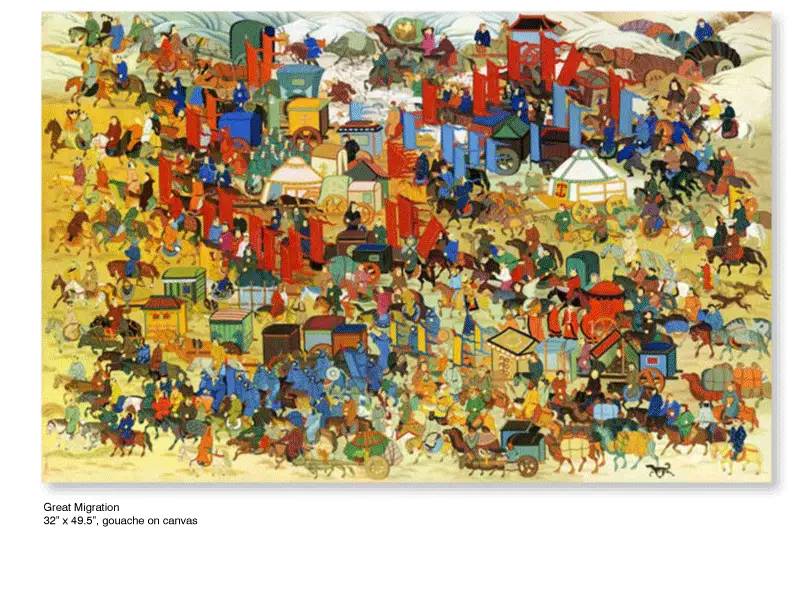 大众艺术网：插画 | 东西文化的融合 —— 旅美蒙古女画家  Solongo Mellecker 插画作品欣赏