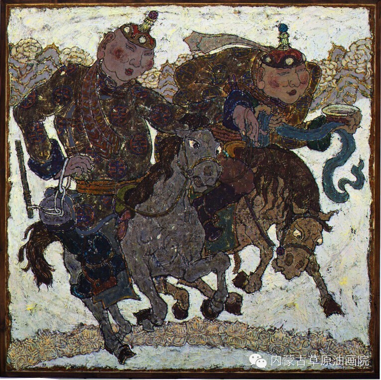 内蒙古草原油画院画家--哈斯乌拉 第2张