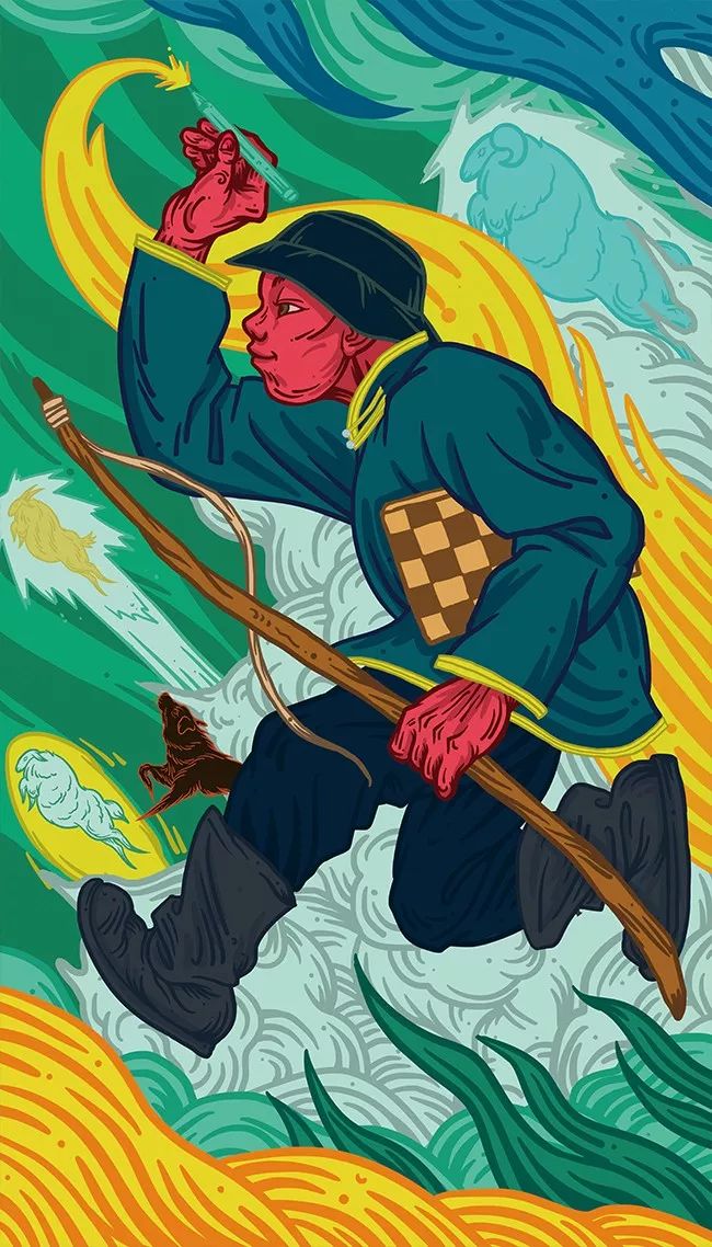 最强毕业季38期推荐 | 《游牧印迹》蒙古族游牧生活插画设计 第9张