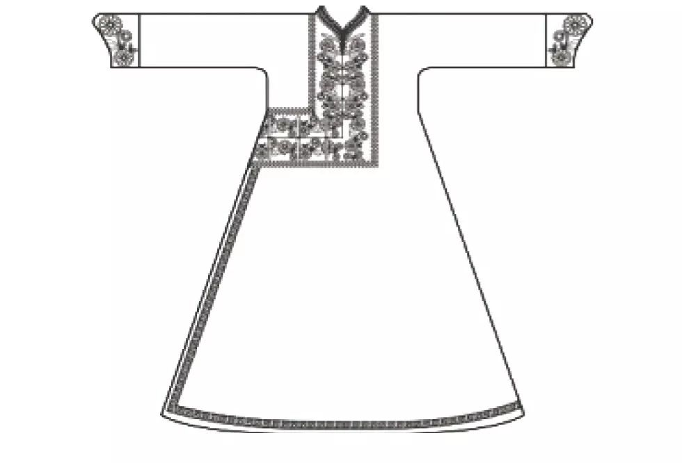 蒙古族传统服饰襟边缘饰 第4张