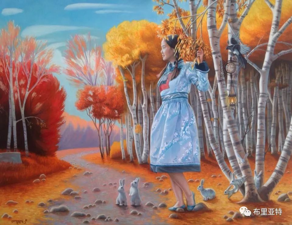 蒙古国90后自由画家甘·巴雅尔作品欣赏，浓浓的天鹅神话风 第8张