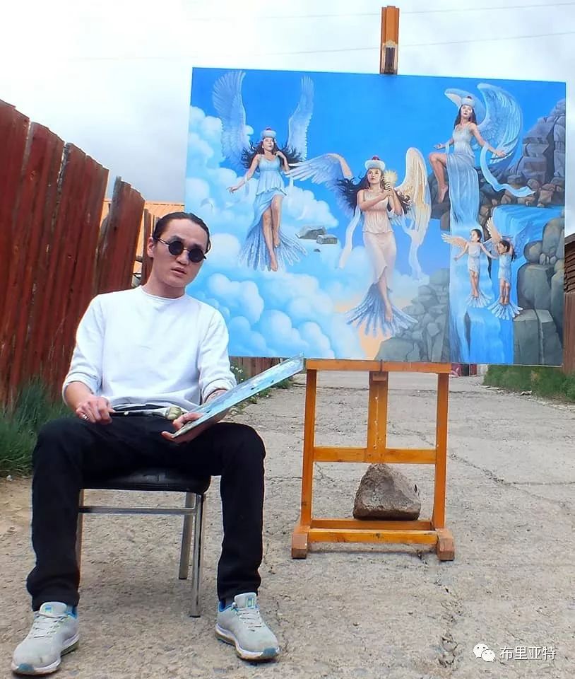 蒙古国90后自由画家甘·巴雅尔作品欣赏，浓浓的天鹅神话风 第25张