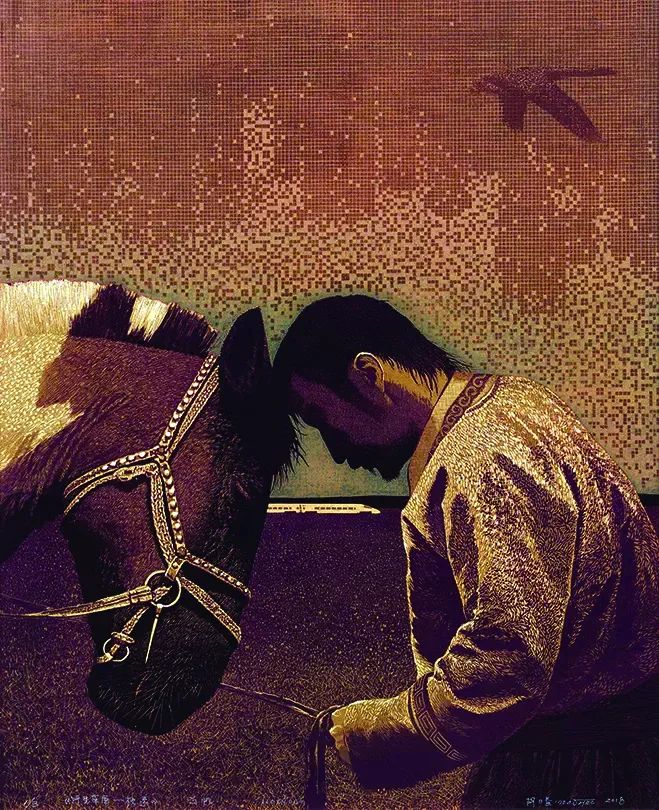 “草原四季 亮丽北疆——全国美术作品展览” 色彩力量托起的境界 第2张