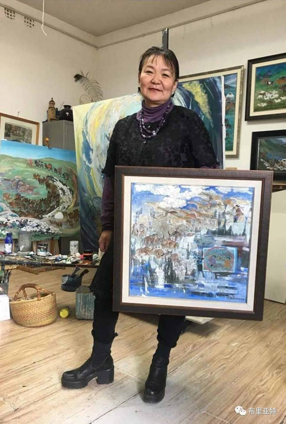 蒙古女画家D.Badam游牧题材作品欣赏